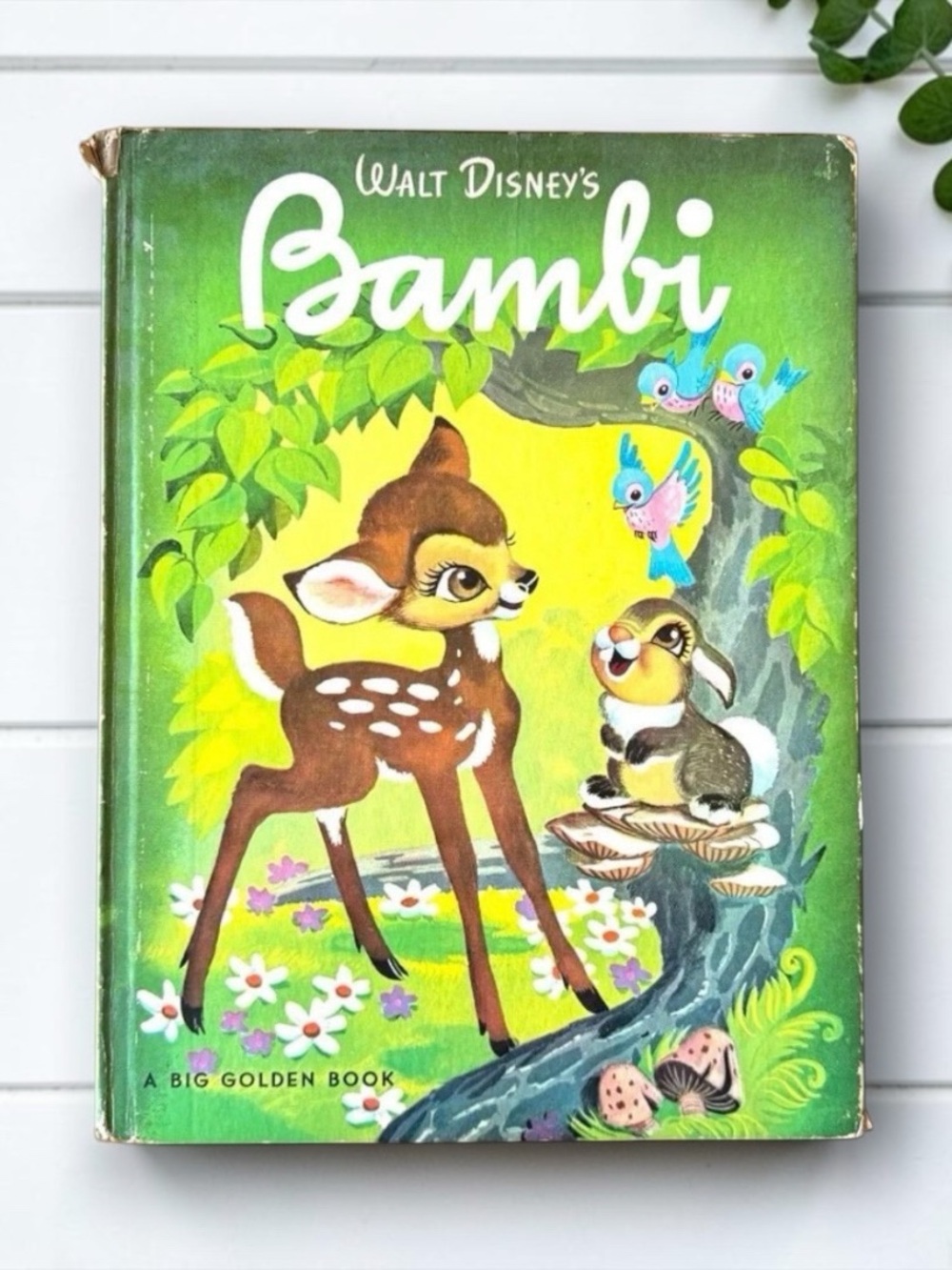 Vintage 1968 Walt Disney’s Bambi Big Golden Book Hardcover – Golden Press